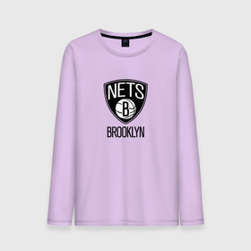 Мужской лонгслив хлопок с принтом Бруклин Нетс NBA в Тюмени, 100% хлопок |  | brooklyn nets | nba | баскетбол | бруклин нетс | нба