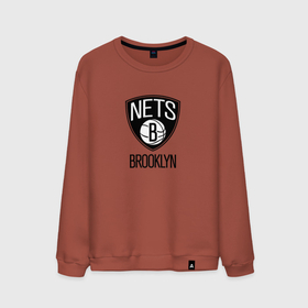 Мужской свитшот хлопок с принтом Бруклин Нетс NBA в Тюмени, 100% хлопок |  | brooklyn nets | nba | баскетбол | бруклин нетс | нба