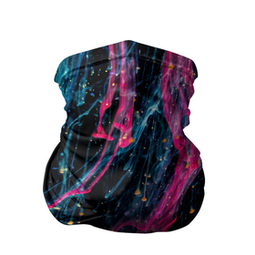 Бандана-труба 3D с принтом Неоновые краски во тьме   Розовый и голубой в Новосибирске, 100% полиэстер, ткань с особыми свойствами — Activecool | плотность 150‒180 г/м2; хорошо тянется, но сохраняет форму | abstraction | art | artwork | colorful | colors | dark | darkness | neon | paints | surrealism | абстракция | арт | искусство | краски | неон | разноцветный | сюрреализм | тьма | цвета