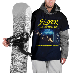 Накидка на куртку 3D с принтом Mind Control  Live   Slayer в Курске, 100% полиэстер |  | slayer | группа | гэри холт | керри кинг | метал | музыка | пентаграмма | песни | пол бостаф | рок | слаер | слайер | слеар | слеер | слейр | слеяр | том арайа | трэш | тяжелый | хеви