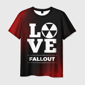 Мужская футболка 3D с принтом Fallout Love Классика в Курске, 100% полиэфир | прямой крой, круглый вырез горловины, длина до линии бедер | 