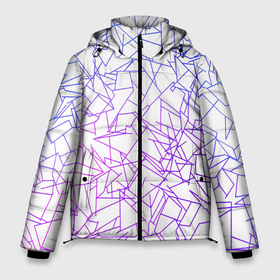 Мужская зимняя куртка 3D с принтом Geometric Distortion в Новосибирске, верх — 100% полиэстер; подкладка — 100% полиэстер; утеплитель — 100% полиэстер | длина ниже бедра, свободный силуэт Оверсайз. Есть воротник-стойка, отстегивающийся капюшон и ветрозащитная планка. 

Боковые карманы с листочкой на кнопках и внутренний карман на молнии. | Тематика изображения на принте: абстракция | геометриченские фигуры | геометрия | линии | прямоугольник | психоделика | современное искусство | треугольник | цветная | шаблон