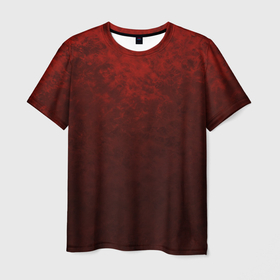 Мужская футболка 3D с принтом Мраморный красно черный градиент в Белгороде, 100% полиэфир | прямой крой, круглый вырез горловины, длина до линии бедер | gradient | marble | red black | градиент | камень | красный | мраморный