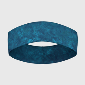 Повязка на голову 3D с принтом Синий абстрактный мраморный узор ,  |  | blue marble | gradient | marble | мрамор | мраморный узор | синий