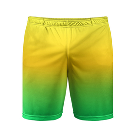 Мужские шорты спортивные с принтом Неоновый градиентный желто зеленый фон ,  |  | background | gradient | градиент | желто зеленый | желтый | зеленый
