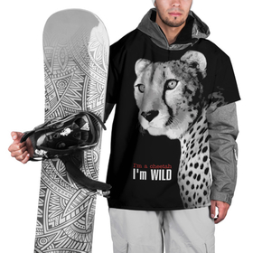Накидка на куртку 3D с принтом Im a cheetah Im WILD , 100% полиэстер |  | big | cat | gaze | i am a cheetah | i am wild | predator | spotted | wild | большая | взгляд | дикая | кошка | пятнистая | хищник | я гепард | я дикий