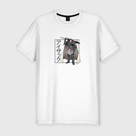 Мужская футболка хлопок Slim с принтом ИСААК | Log Horizon , 92% хлопок, 8% лайкра | приталенный силуэт, круглый вырез ворота, длина до линии бедра, короткий рукав | anime | isaac | log horizon | аниме | анимэ | исаак | покорение горизонта | хроники горизонта