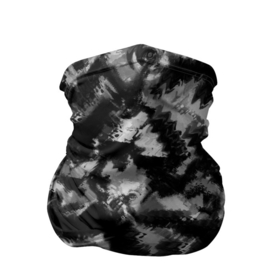 Бандана-труба 3D с принтом Черно белый абстрактный камуфляж в Тюмени, 100% полиэстер, ткань с особыми свойствами — Activecool | плотность 150‒180 г/м2; хорошо тянется, но сохраняет форму | black and white | camouflage | абстрактный узор | абстрактный черный | пятнистый