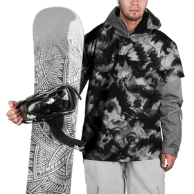 Накидка на куртку 3D с принтом Черно белый абстрактный камуфляж в Кировске, 100% полиэстер |  | black and white | camouflage | абстрактный узор | абстрактный черный | пятнистый