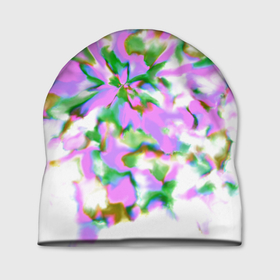 Шапка 3D с принтом Разноцветный взрыв в Кировске, 100% полиэстер | универсальный размер, печать по всей поверхности изделия | абстракция | полет мысли | разноцветная туманность | разноцветный взрыв | рисунок | фиолетовый бум