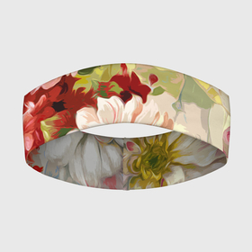 Повязка на голову 3D с принтом Цветочное настроение  Цветочки в Петрозаводске,  |  | flowers | картина | краска | краски | масло | рисунок | холст | цветок | цветочки | цветы