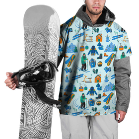 Накидка на куртку 3D с принтом SKI TRAIL , 100% полиэстер |  | горнолыжный городок | горнолыжный курорт | зима | карта маршрута | лыжи | лыжник | пик | снег | трасса