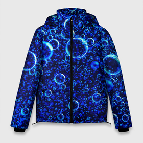 Мужская зимняя куртка 3D с принтом Неоновое множество пузырей   Синий в Екатеринбурге, верх — 100% полиэстер; подкладка — 100% полиэстер; утеплитель — 100% полиэстер | длина ниже бедра, свободный силуэт Оверсайз. Есть воротник-стойка, отстегивающийся капюшон и ветрозащитная планка. 

Боковые карманы с листочкой на кнопках и внутренний карман на молнии. | abstraction | art | artwork | bubbles | colorful | colors | neon | surrealism | абстракция | арт | искусство | неон | пузыри | разноцветный | сюрреализм | цвета