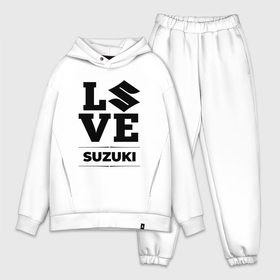 Мужской костюм хлопок OVERSIZE с принтом Suzuki Love Classic в Екатеринбурге,  |  | auto | brand | logo | love | suzuki | symbol | авто | бренд | лого | символ | сузуки