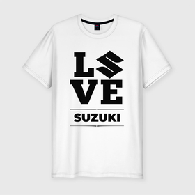 Мужская футболка хлопок Slim с принтом Suzuki Love Classic , 92% хлопок, 8% лайкра | приталенный силуэт, круглый вырез ворота, длина до линии бедра, короткий рукав | Тематика изображения на принте: auto | brand | logo | love | suzuki | symbol | авто | бренд | лого | символ | сузуки