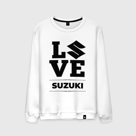 Мужской свитшот хлопок с принтом Suzuki Love Classic в Курске, 100% хлопок |  | auto | brand | logo | love | suzuki | symbol | авто | бренд | лого | символ | сузуки