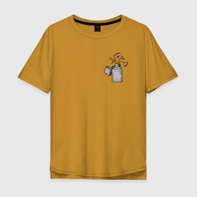 Мужская футболка хлопок Oversize с принтом Зажигалка с цветком в Курске, 100% хлопок | свободный крой, круглый ворот, “спинка” длиннее передней части | жига | зажигалка | розовый | серый | цветок | цветы