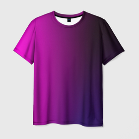 Мужская футболка 3D с принтом VIOLET | gradient в Тюмени, 100% полиэфир | прямой крой, круглый вырез горловины, длина до линии бедер | gradient | violet | абстрактный рисунок | градиент | фиолетовый | цвета
