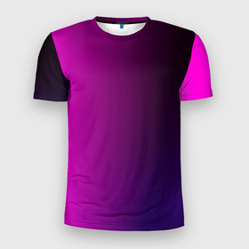 Мужская футболка 3D Slim с принтом VIOLET | gradient в Петрозаводске, 100% полиэстер с улучшенными характеристиками | приталенный силуэт, круглая горловина, широкие плечи, сужается к линии бедра | gradient | violet | абстрактный рисунок | градиент | фиолетовый | цвета