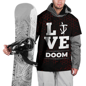 Накидка на куртку 3D с принтом Doom Love Классика в Курске, 100% полиэстер |  | 