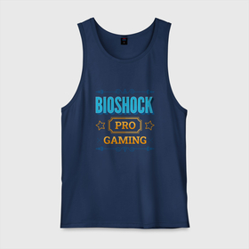 Мужская майка хлопок с принтом Игра BioShock PRO Gaming в Тюмени, 100% хлопок |  | bioshock | logo | pro | биошок | игра | игры | лого | логотип | символ