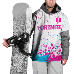 Накидка на куртку 3D с принтом Fortnite Neon Gradient , 100% полиэстер |  | fortnite | logo | paint | брызги | градиент | игра | игры | краска | лого | логотип | неон | символ | фортнайт