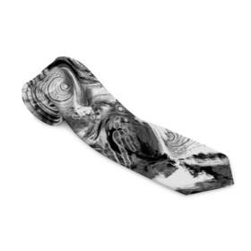 Галстук 3D с принтом Абстрактный в серых тонах фон с головой рыбы в Тюмени, 100% полиэстер | Длина 148 см; Плотность 150-180 г/м2 | abstract background | fish | абстрактный узор | для рыбака | камуфляж | рыба | рыбалка | серый | черно белый