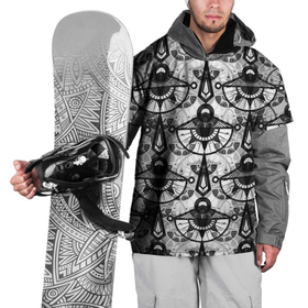 Накидка на куртку 3D с принтом В черно серых тонах геометрический узор в Новосибирске, 100% полиэстер |  | Тематика изображения на принте: black and white | geometric pattern | геометрический узор | серый | черно белый
