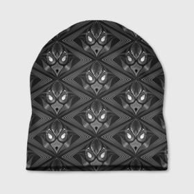 Шапка 3D с принтом Черно белый современный узор арт деко в Новосибирске, 100% полиэстер | универсальный размер, печать по всей поверхности изделия | abstract | art deco | geometric | арт деко | геометрический узор | узор | черно белый