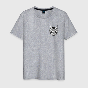Мужская футболка хлопок с принтом Морда кота Мейн куна в Тюмени, 100% хлопок | прямой крой, круглый вырез горловины, длина до линии бедер, слегка спущенное плечо. | голова | кот | кошка | мейн кун | питомец | хищник