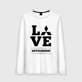 Мужской лонгслив хлопок с принтом Mitsubishi Love Classic в Екатеринбурге, 100% хлопок |  | auto | brand | logo | love | mitsubishi | symbol | авто | бренд | лого | митсубиси | мицубиси | символ