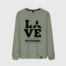 Мужской свитшот хлопок с принтом Mitsubishi Love Classic в Белгороде, 100% хлопок |  | auto | brand | logo | love | mitsubishi | symbol | авто | бренд | лого | митсубиси | мицубиси | символ