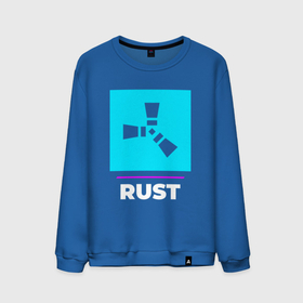 Мужской свитшот хлопок с принтом Символ Rust в неоновых цветах в Курске, 100% хлопок |  | logo | neon | rust | игра | игры | лого | логотип | неон | раст | символ