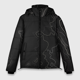 Мужская зимняя куртка 3D с принтом Топографическая Карта в Тюмени, верх — 100% полиэстер; подкладка — 100% полиэстер; утеплитель — 100% полиэстер | длина ниже бедра, свободный силуэт Оверсайз. Есть воротник-стойка, отстегивающийся капюшон и ветрозащитная планка. 

Боковые карманы с листочкой на кнопках и внутренний карман на молнии. | map | topography | география | земля | карта | суша | топография