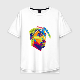 Мужская футболка хлопок Oversize с принтом 2PAC Style в Санкт-Петербурге, 100% хлопок | свободный крой, круглый ворот, “спинка” длиннее передней части | 2pac | california | hiphop | rap | rip | shakur | thuglife | tupac | калифорния | рэп | рэпер | тупак | хипхоп | шакур
