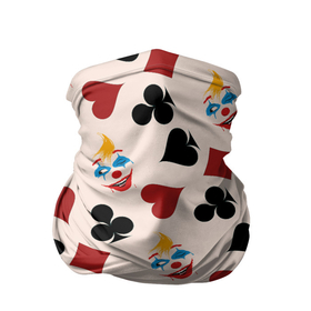 Бандана-труба 3D с принтом Джокер карты масть cards joker clown в Санкт-Петербурге, 100% полиэстер, ткань с особыми свойствами — Activecool | плотность 150‒180 г/м2; хорошо тянется, но сохраняет форму | cards | clown | joker | джокер | карточная игра | карты | клоун | масти карт