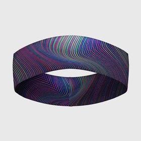 Повязка на голову 3D с принтом WAVES ILLUSION в Новосибирске,  |  | 3д | волна | волны | геометрия | градиент | иллюзия | программист | разноцветные волны | рисунок | схемы | текстура | узор