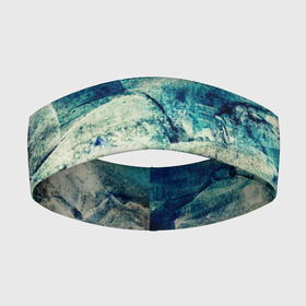 Повязка на голову 3D с принтом Прибрежная синева в Екатеринбурге,  |  | blue stones | seaside | берег моря | камни на берегу моря | прибрежная синева | синие камни | синий берег