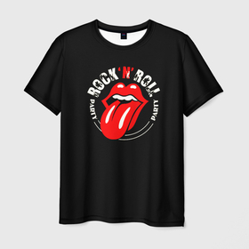 Мужская футболка 3D с принтом PARTY ROCK N ROLL PARTY в Белгороде, 100% полиэфир | прямой крой, круглый вырез горловины, длина до линии бедер | вечеринка | музыка | рок н ролл | танцы | язык