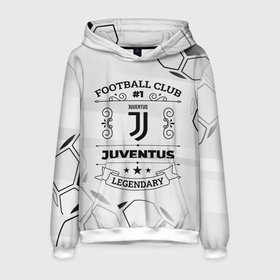 Мужская толстовка 3D с принтом Juventus Football Club Number 1 Legendary в Курске, 100% полиэстер | двухслойный капюшон со шнурком для регулировки, мягкие манжеты на рукавах и по низу толстовки, спереди карман-кенгуру с мягким внутренним слоем. | Тематика изображения на принте: club | football | juventus | logo | клуб | лого | мрамор | мяч | символ | спорт | трещины | футбол | футболист | футболисты | футбольный | ювентус