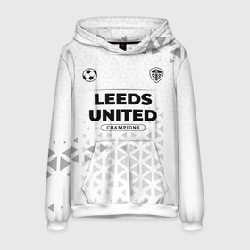 Мужская толстовка 3D с принтом Leeds United Champions Униформа , 100% полиэстер | двухслойный капюшон со шнурком для регулировки, мягкие манжеты на рукавах и по низу толстовки, спереди карман-кенгуру с мягким внутренним слоем. | club | football | leeds | leeds united | logo | united | клуб | краска | краски | лидс | лого | мяч | символ | спорт | форма | футбол | футболист | футболисты | футбольный | юнайтед