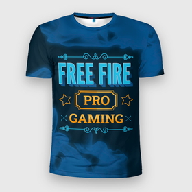 Мужская футболка 3D Slim с принтом Игра Free Fire: PRO Gaming в Новосибирске, 100% полиэстер с улучшенными характеристиками | приталенный силуэт, круглая горловина, широкие плечи, сужается к линии бедра | fire | free | free fire | garena | logo | pro | гарена | игра | игры | лого | логотип | огонь | пламя | символ | фаер | фри