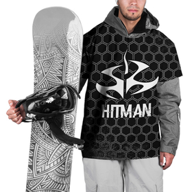 Накидка на куртку 3D с принтом Hitman Glitch на темном фоне в Новосибирске, 100% полиэстер |  | glitch | hitman | logo | игра | игры | краска | краски | лого | логотип | символ | хитман