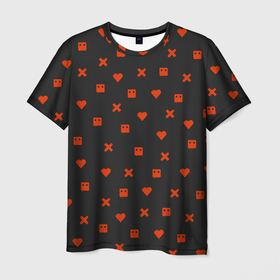 Мужская футболка 3D с принтом Love Death and Robots (red pattern) в Екатеринбурге, 100% полиэфир | прямой крой, круглый вырез горловины, длина до линии бедер | love death and robots | анимация | кино | мультфильмы | паттерн | сериалы