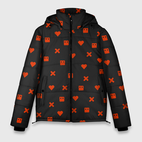 Мужская зимняя куртка 3D с принтом Love Death and Robots (red pattern) , верх — 100% полиэстер; подкладка — 100% полиэстер; утеплитель — 100% полиэстер | длина ниже бедра, свободный силуэт Оверсайз. Есть воротник-стойка, отстегивающийся капюшон и ветрозащитная планка. 

Боковые карманы с листочкой на кнопках и внутренний карман на молнии. | Тематика изображения на принте: love death and robots | анимация | кино | мультфильмы | паттерн | сериалы