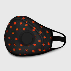 Маска из неопрена с принтом Love Death and Robots (red pattern) в городе Новоалтайск, неопрен 100% | Форма огибающая нос. Резинки для ушей с дополнительной резинкой на затылке. Клапан для выдоха для активного дыхания при занятиях спортом. Эластичный материал маски и окантовки для лучшего растяжения и прилегания маски.  | love death and robots | анимация | кино | мультфильмы | паттерн | сериалы
