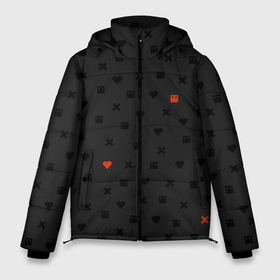 Мужская зимняя куртка 3D с принтом Love Death and Robots (black pattern) в Новосибирске, верх — 100% полиэстер; подкладка — 100% полиэстер; утеплитель — 100% полиэстер | длина ниже бедра, свободный силуэт Оверсайз. Есть воротник-стойка, отстегивающийся капюшон и ветрозащитная планка. 

Боковые карманы с листочкой на кнопках и внутренний карман на молнии. | love death and robots | анимация | кино | мультфильмы | паттерн | сериалы