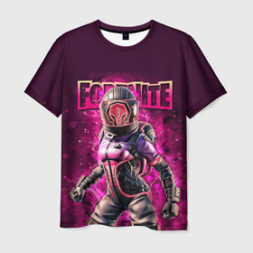 Мужская футболка 3D с принтом Fortnite   Corrupted Voyager   Video game , 100% полиэфир | прямой крой, круглый вырез горловины, длина до линии бедер | astronaut | character | corrupted voyager | fortnite | girl | hero | neon | spacesuit | video game | астронавт | видеоигра | герой | девушка | неон | персонаж | скафандр | фортнайт