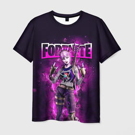 Мужская футболка 3D с принтом Fortnite   Dark Power Chord   Video game в Новосибирске, 100% полиэфир | прямой крой, круглый вырез горловины, длина до линии бедер | character | dark power chord | eyes | face | fortnait | gesture | girl | guitar | hero | hype | гитара | глаза | девушка | жест | лицо | фортнайт | хайп
