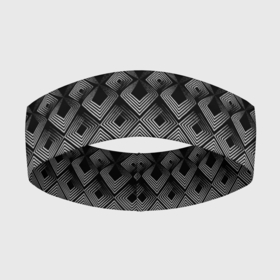 Повязка на голову 3D с принтом Современный Art Deko черно белый в Тюмени,  |  | art deco | black and white | geometric pattern | арт деко | геометрические фигуры | геометрический узор | современный | черно белый